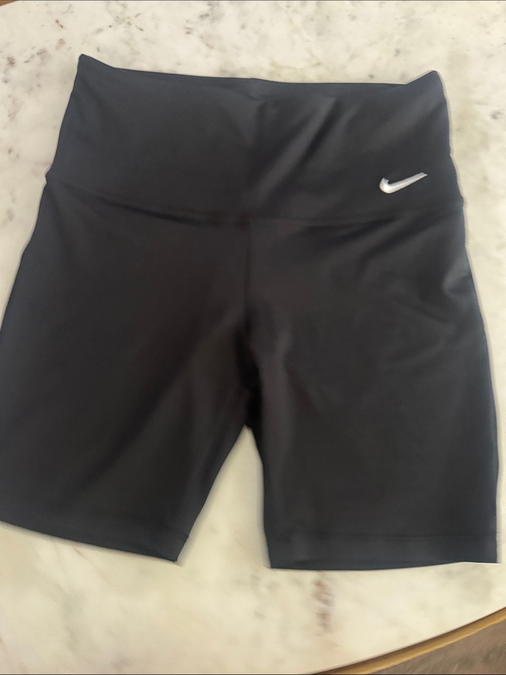 Nike Black High-Waist Performance Bike Shorts with Swoosh